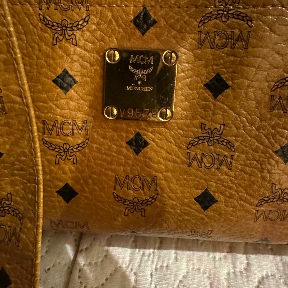 MCM Brown Leather Shoulder Bag